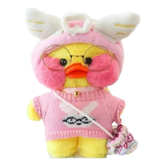 Pato De Peluche Con Lentes Y Accesorios
