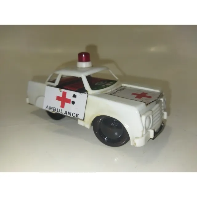 Antiguo Juguete Ambulancia Japonesa A Cuerda
