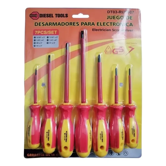 Set De Destornilladores De Electricidad 7 Pzas Diesel Tools