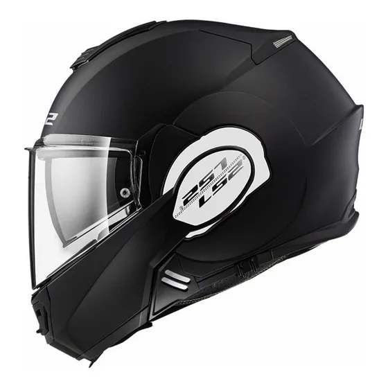 Casco para moto rebatible LS2 Valiant FF399 black solido talla XL