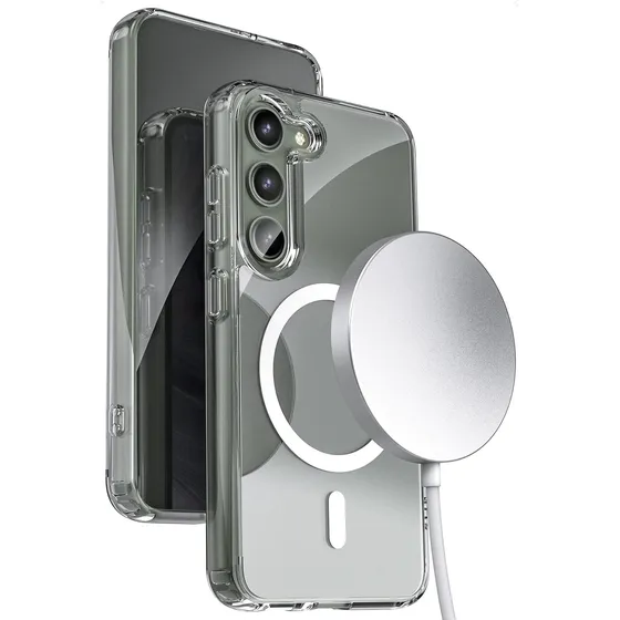 Carcasa Magsafe Transparente C/cargador P/samsung Galaxy