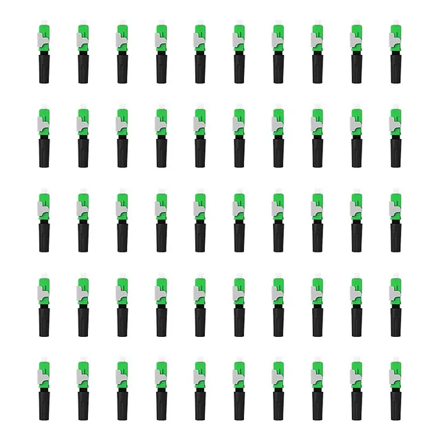 Conector Rápido De Fibra Optica Sc Apc Para Ftth 50pzs