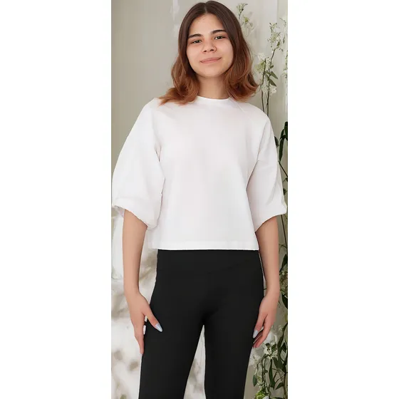 Blusa Nano Con Mangas Balloon Pool #1025
