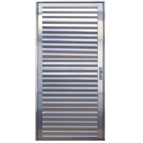 Porta De Aluminio L25 Brilhante 2.10 X 0.80 Palheta Oferta!
