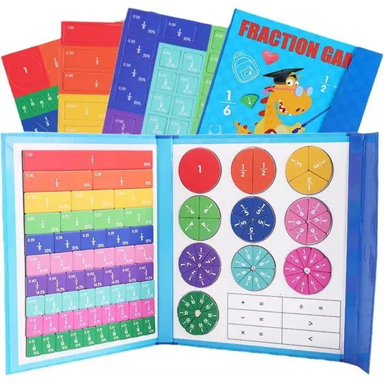 Juego De Libros De Fracciones, Juguetes Educativos Y De Apre