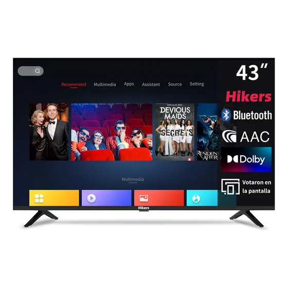 Hikers Android Smart Tv Led 43 Pulgadas Led Fhd Con Dolby/ Aac