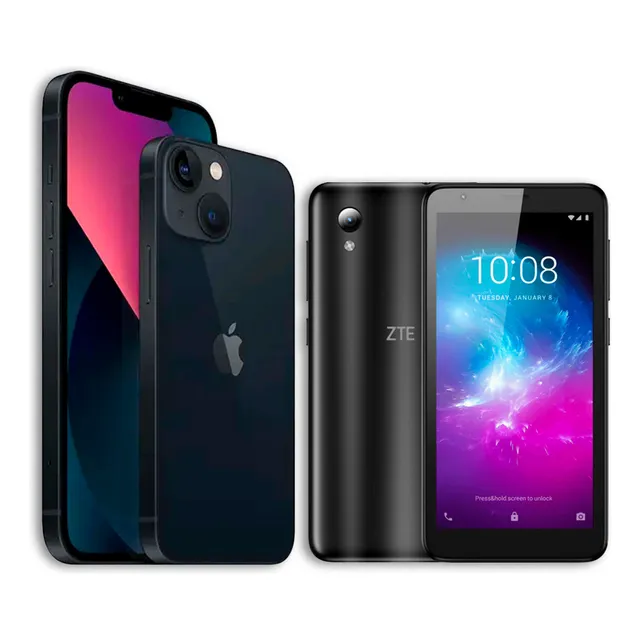 combo iphone 13 128 gb media noche + smartphone de gama baja iphone13 128gb