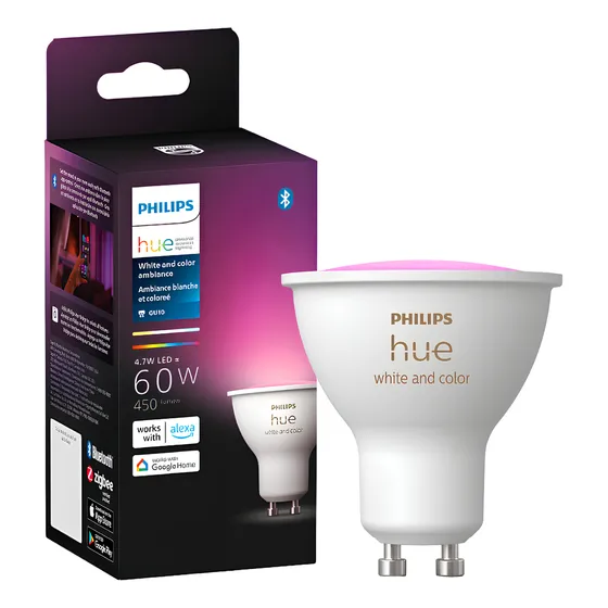 Lampada Led Dicroica Par16 Rgb 4,7w 36° Gu10 Philips Hue