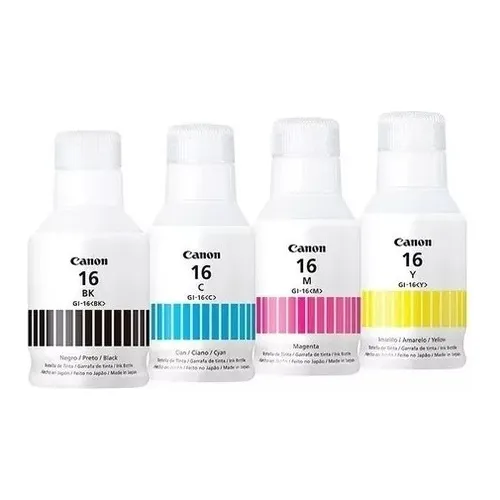 Canon Kit 4 Tintas Gi-16 Maxify Gx5010 Gx6010 Y Gx7010