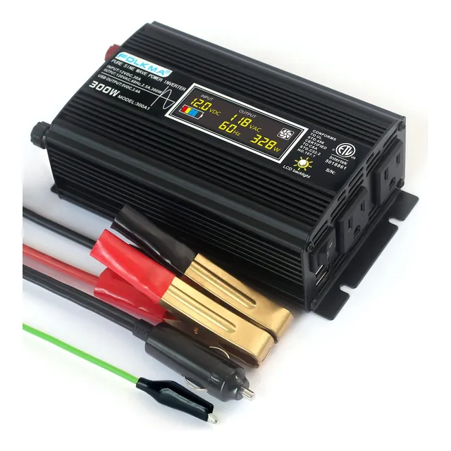Inversor De Corriente De Onda Sinusoidal Pura Folkma 300w