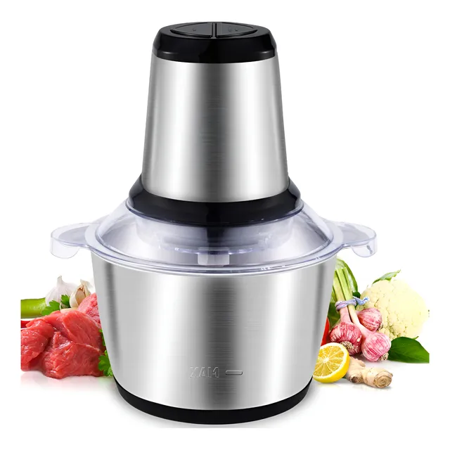 Procesador De Alimentos 2l Picadora Eléctrica 250w Potente Metal