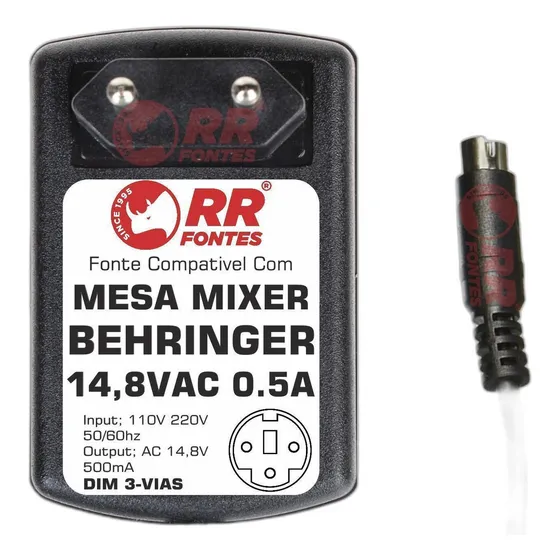 Fonte 14,8vac Para Mesa De Som Mixer Behringer Xenyx Qx1202