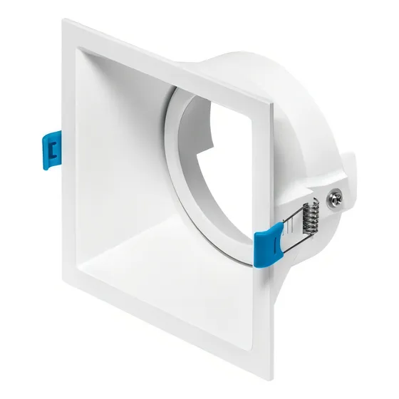 Spot De Embutir Stella Recuado Mr16 Square Direcionável Estrutura Branco 127/220V