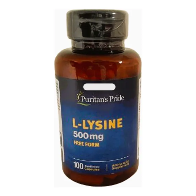 L-lysine 500mg Free Form  100caps  Puritan´s Pride Sin Sabor