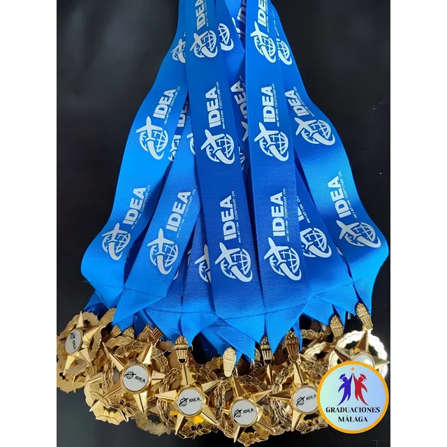 Medallas 5 Puntas Con Logo Y Antorcha Bachiller Universidad