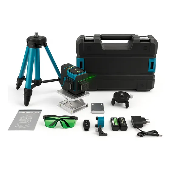 Nivel Laser 16 Lineas Verde 360 + Tripode Ajustable 1.5 Mts