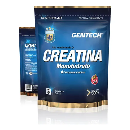 Creatina Gentech en polvo Sin sabor x 500g