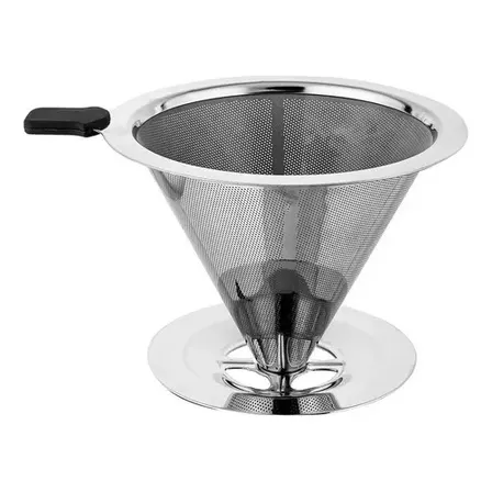 Filtro De Cafe Inox Com Suporte Para Segurar E Apoio Clink