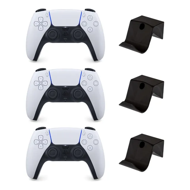 3 Soportes Base Control Playstation Ps4 Ps5 Pared Universal