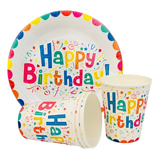 Kit 20 Pratos E 20 Copos De Papel Para Festa Tematica! Kit 20 Pratos E 20 Copos De Papel Para Festa Tematica!