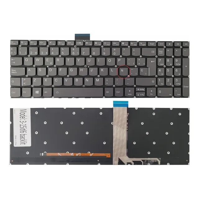 Teclado Para Lenovo 3 15itl6 15alc6 5 15iil05 15are05 Backli Color Negro Idioma Español España