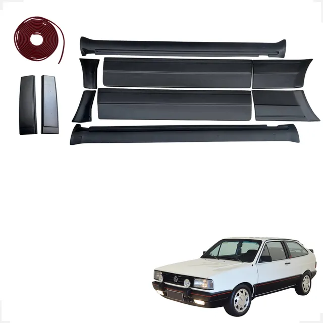 Kit Spoiler Lateral + Frisos + Coluna Gol Gts Quadrado 87/90