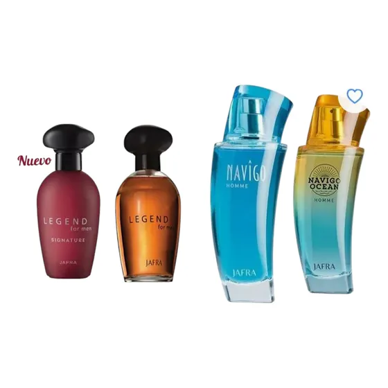 4 Perfumes Jafra Navigo+navigo Ocean+legend+legend Signature