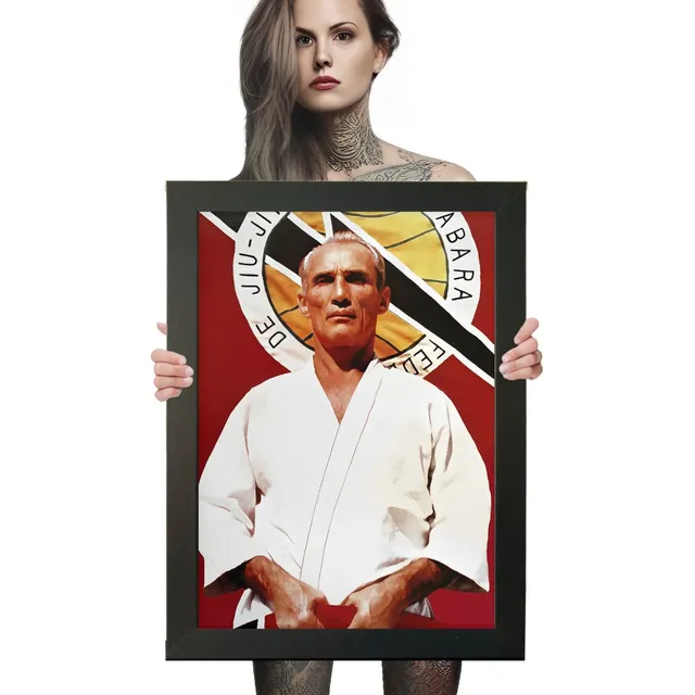 Quadro Decorativo Academias Jiu Jitsu Mestre Helio Gracie A2