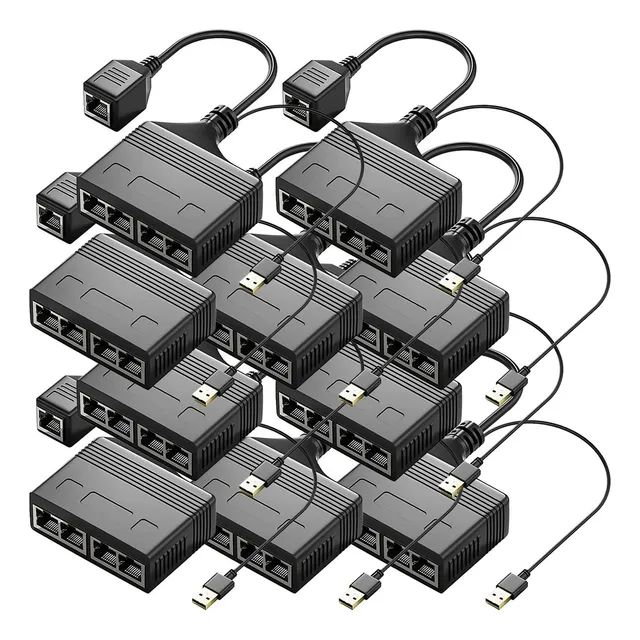 Conector Divisor De 4 Puertos Rj45, Mxpnf-006, 10pzas, Divis