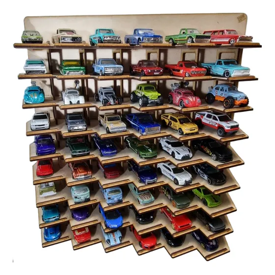 Repisa Hotwheels -  54 Autos 1/64