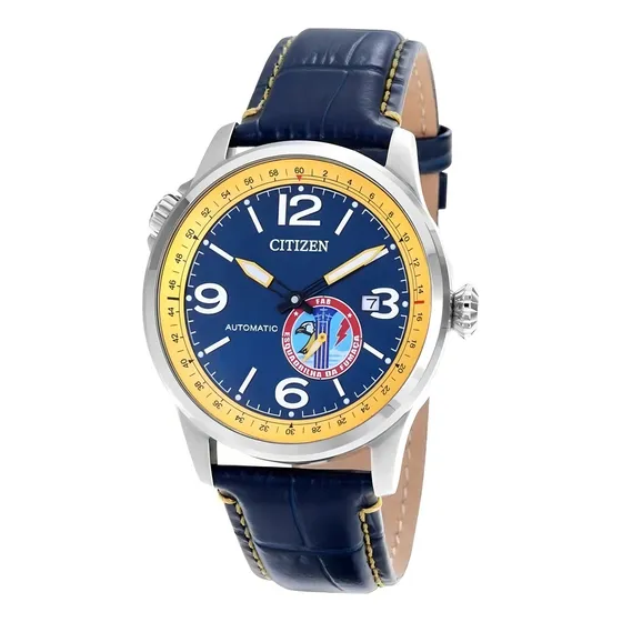 Relógio Citizen Esquadrilha da Fumaça Tz31730f Nj0148-15l Cor da Correia Azul Cor do Bisel Prateado Cor do Fundo Azul