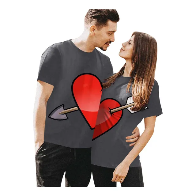 Conjunto Juego Para Pareja Camisa Marido Esposa Dia San Ella