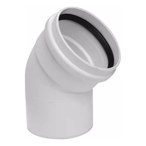 Codo Junta Elastica 200 A 45 Mh Pvc Oring Desague Krona