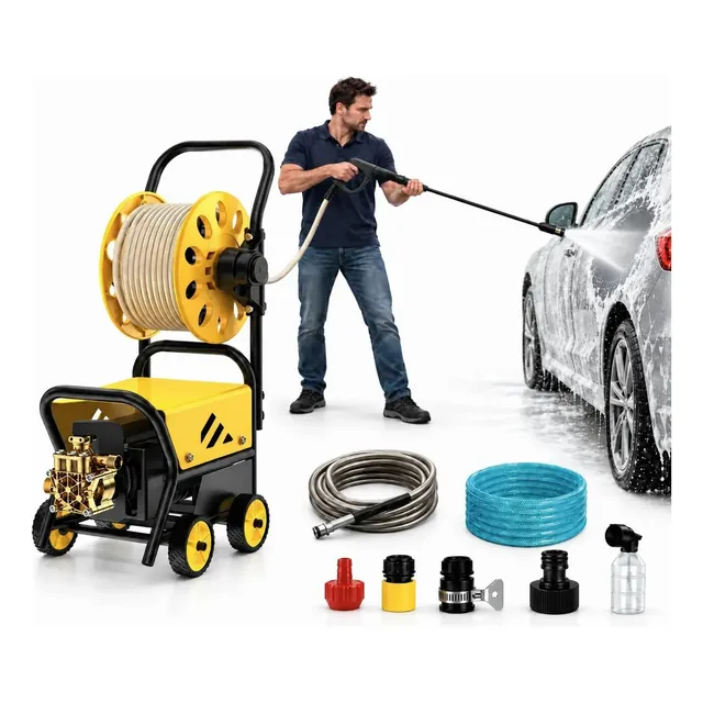 Soarfly Lavadora De Alta Pressão Portatil Profissional 2800w Amarelo 127v 60hz