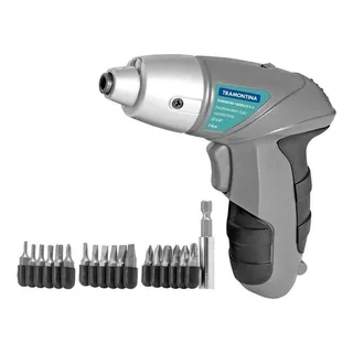 Parafusadeira Tramontina A Bateria Ni-cd 3,6v - 21 Pcs Cor Cinza Parafusadeira Tramontina A Bateria Ni-cd 3,6v - 21 Pcs Cor Cinza