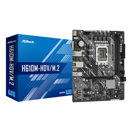 Tarjeta Madre Asrock H610m-hdv/m.2 Lga1700/ /2xddr4 3200/4xs