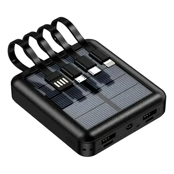 Power Bank Solar IRM R19 10000mAh Carga Rápida 4 en 1 Conectores Usb Tipo C | Cuotas sin interés