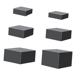 6 Peças Caixa De Exibição De Cubo Acrílico Riser Preto 6 Peças Caixa De Exibição De Cubo Acrílico Riser Preto