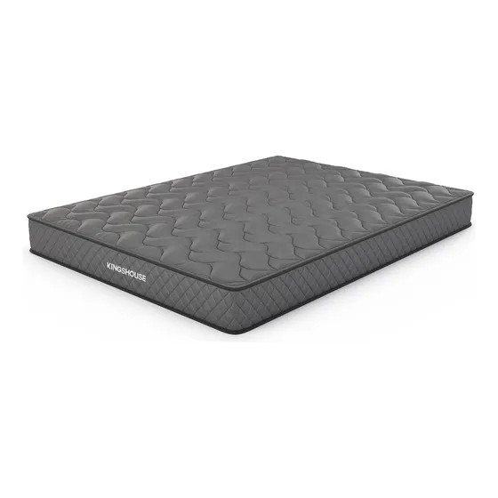 Colchon Matrimonial 15cm Alto Color Gris Espuma De Alta Densidad Peso 150kg