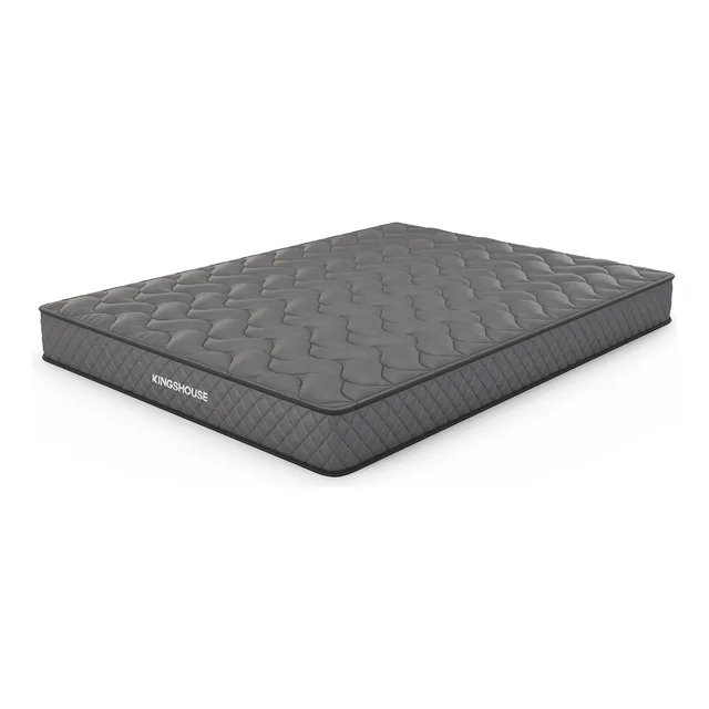 Colchon Matrimonial 15cm Alto Kingshouse color Gris Espuma de Alta Densidad Peso 150kg