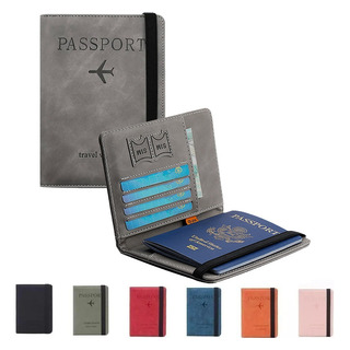Porta Pasaporte Documentos Funda Protectora Viaje Con Rfid Color Gris Porta Pasaporte Documentos Funda Protectora Viaje Con Rfid Color Gris