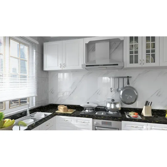 Vinilo Simil Marmol Autoadhesivo 5mts X 60cm Color Blanco