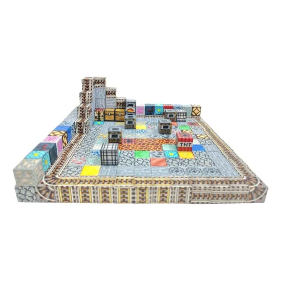 Juego Bloques Magnéticos Minecraft Cubos 224pzs+ 7personajes