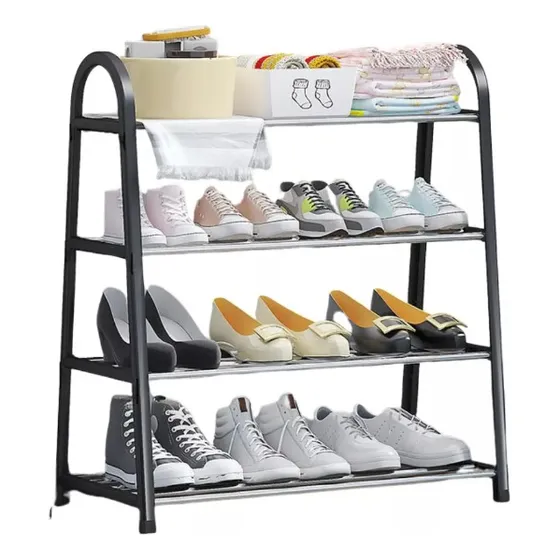 Zapatero Organizador De Zapatos 4 Niveles Calzado Botines Color Negro