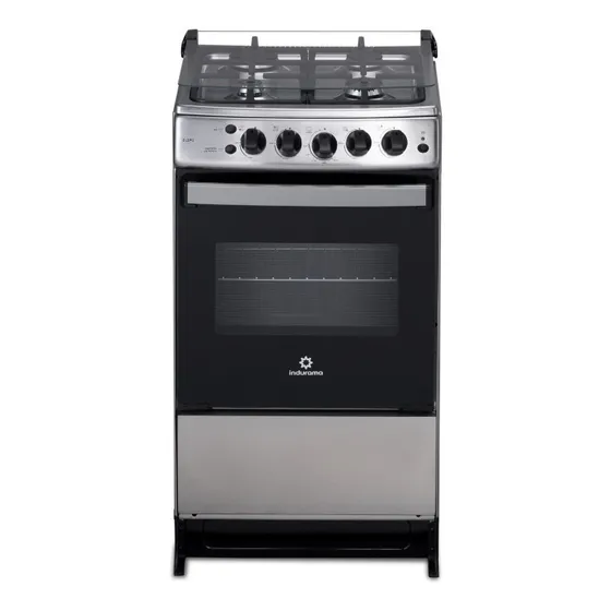 Cocina A Gas Indurama Modelo Bilbao 4 Hor/ Inox/ Con Grill