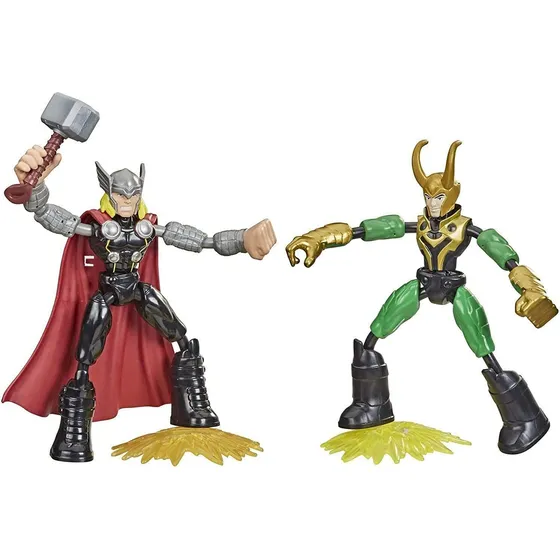 Juguete De Marvel Avengers Bend And Flex Thor Vs Loki