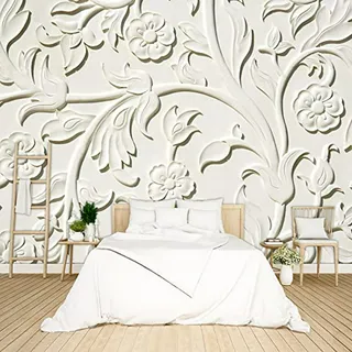 Vinilo 3d Flores Modernas Para Pared - Mural Grande 137 X96 Vinilo 3d Flores Modernas Para Pared - Mural Grande 137 X96