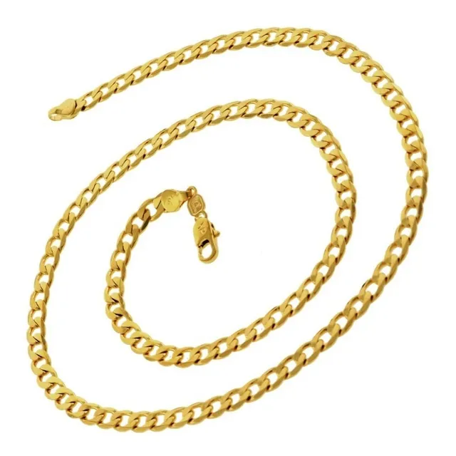 Cadena / Collar Hombre Enchape Oro 24k, 6mm, Mod. Rocky 1