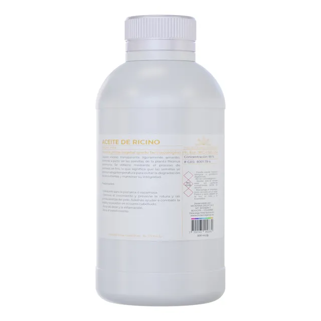 Aceite Ricino De Ricino Cástor Oil Puro Importado 500 Ml