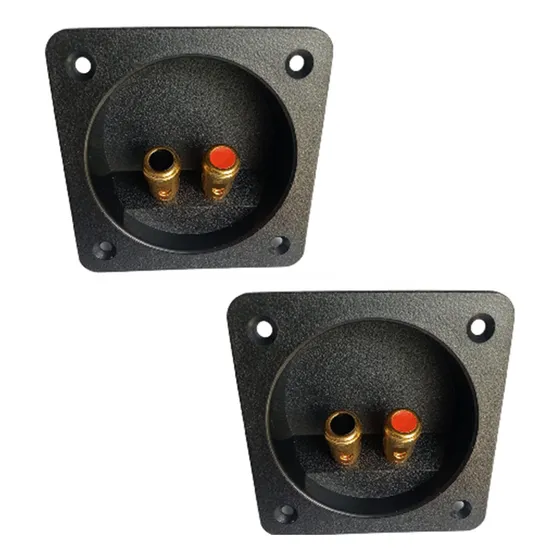 2 Conector Cuadrado Bornes Dorados Tipo Push Excelente Calid